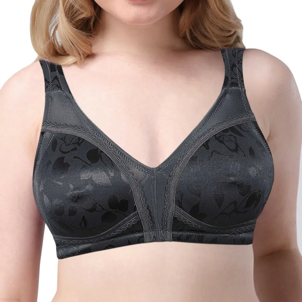 

YANDW Great Underwear Sexy Print Women Bra plus size brassiere Big Size Black Bras lingerie BH B C D E F G 34 36 38 40 42 44 46