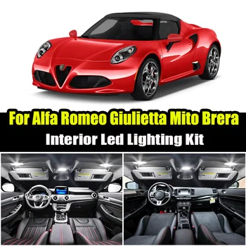 

For Alfa Romeo Giulietta Mito Brera GT Spider 147 156 159 166 Error Free Car LED Interior Bulb Dome Map Light Kit White Light