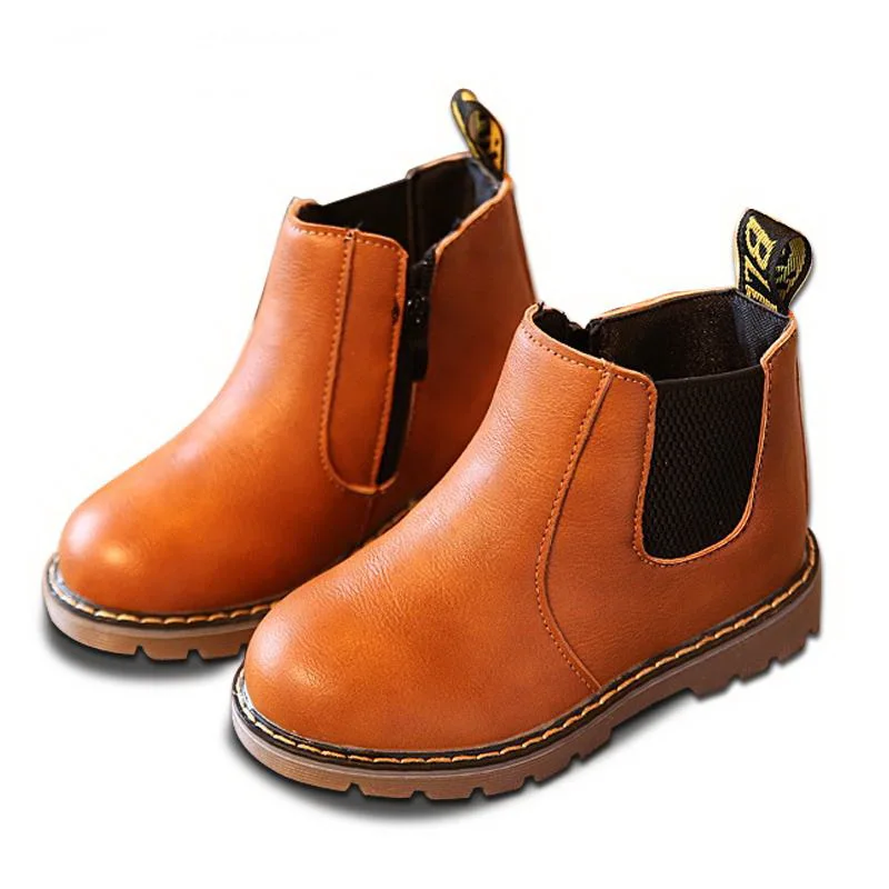 Spring Autumn Boys Girls Boots Kids Shoes Children Martin Handmade Leather Baby | Детская одежда и обувь