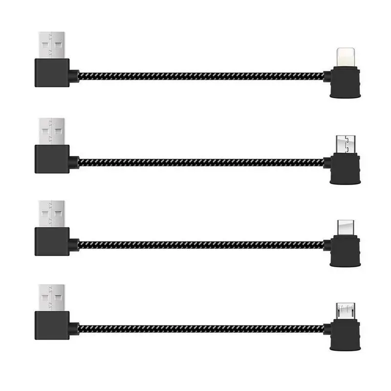 Nylon Braided USB Remote Controller Data Cable for Xiaomi FIMI X8 SE Transmitter USB to iOS/Android/Type-C for xiaomi x8se Drone