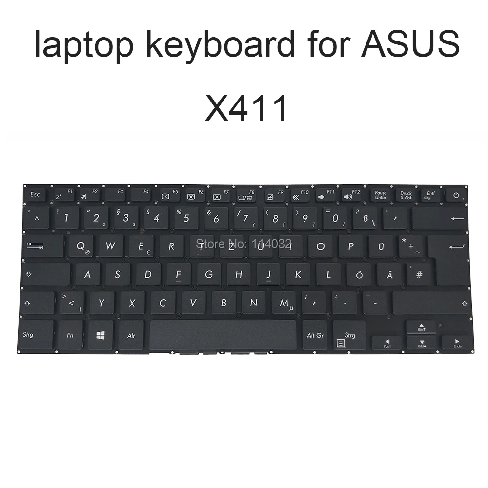 Замена клавиатуры для ASUS vivobook X411 X 411 UQ UF UA X406 GR GE немецкий Макет черный ноутбук KB