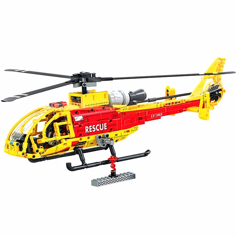 

663 Pcs Technic Series Heavy Lift Helicopter Building Blocks Aircraft Model Bricks Classic For Children Toys Gift