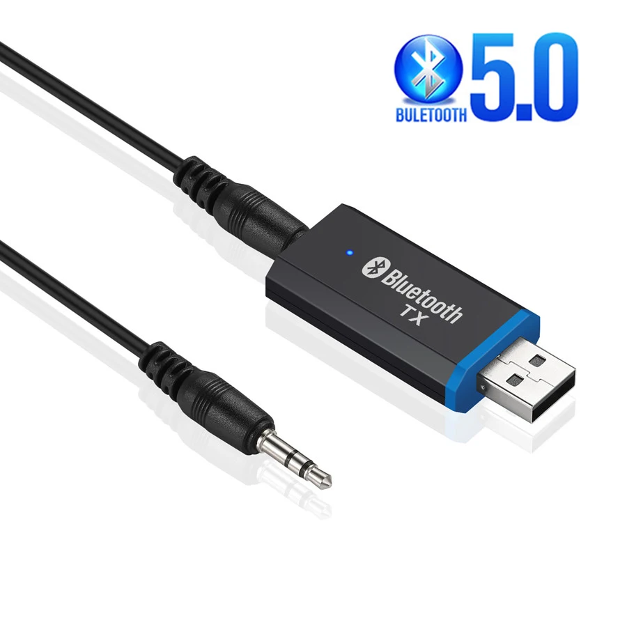 Разъем и воспроизведение Bluetooth передатчик 5 0 EDR 3 мм разъем AUX USB аудио адаптер