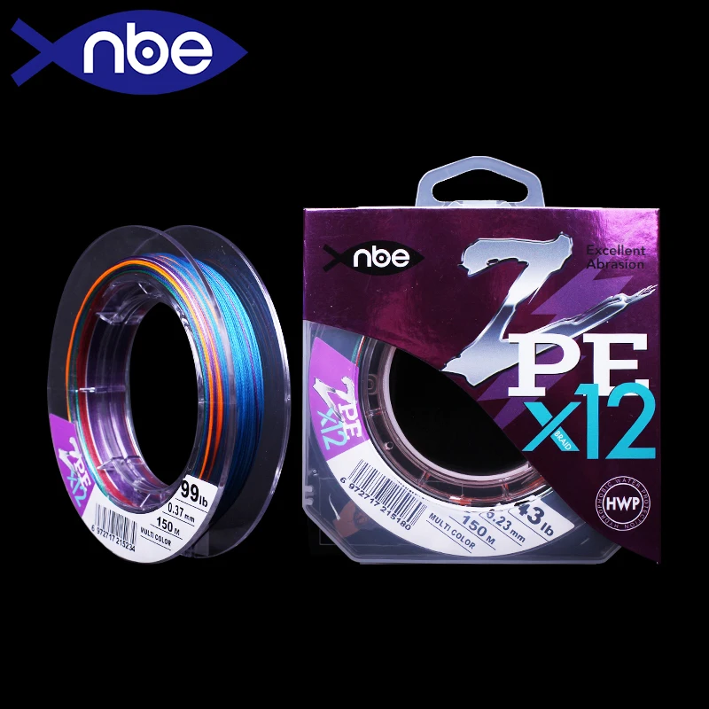 

nbe X12 Braid Fish line 150m 12 Strands pe braided fishing line Carp Multifilament fishing line braided 120 lbs