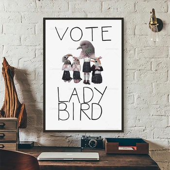 

Lady Bird Poster Wall Art Pictures Canvas Poster Nursery Modular Hd Print Minimalist Painting Nordic Room Decoration No Frame