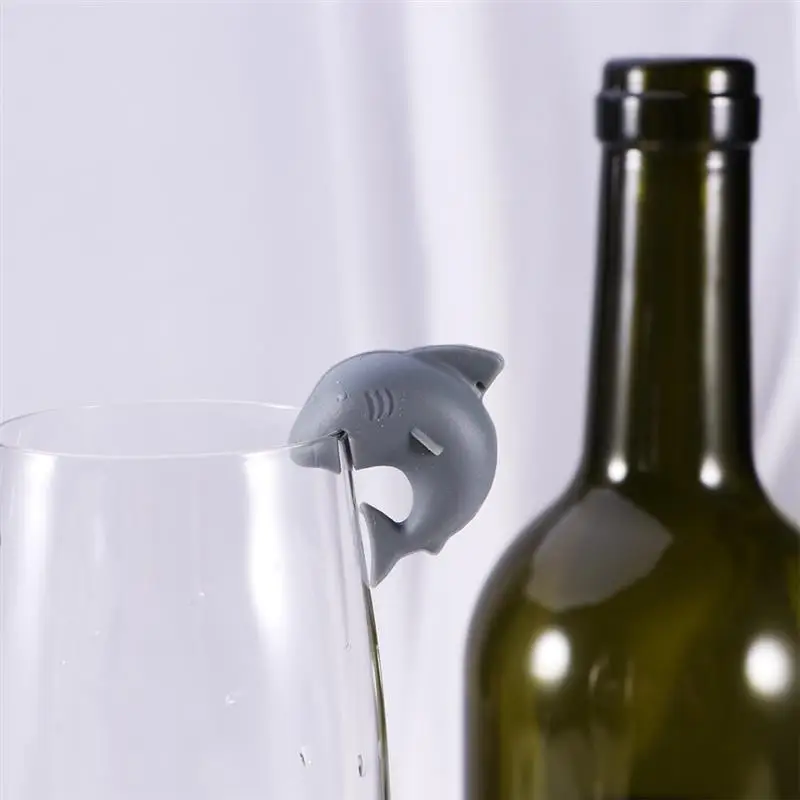 6 шт шармы для Винных Бокалов Творческий силиконовый зонтик рыбы форма цветка маркер на стакан для вина сторонний декор для бара принадлежности для вина