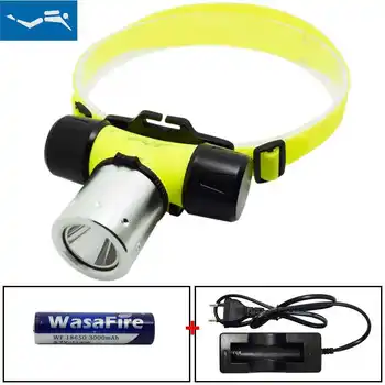 

High Power XML T6 Led Scuba Headlamp 3 Modes Dive Head Light Waterproof 18650 Frontal Head Torch For Underwater Diving