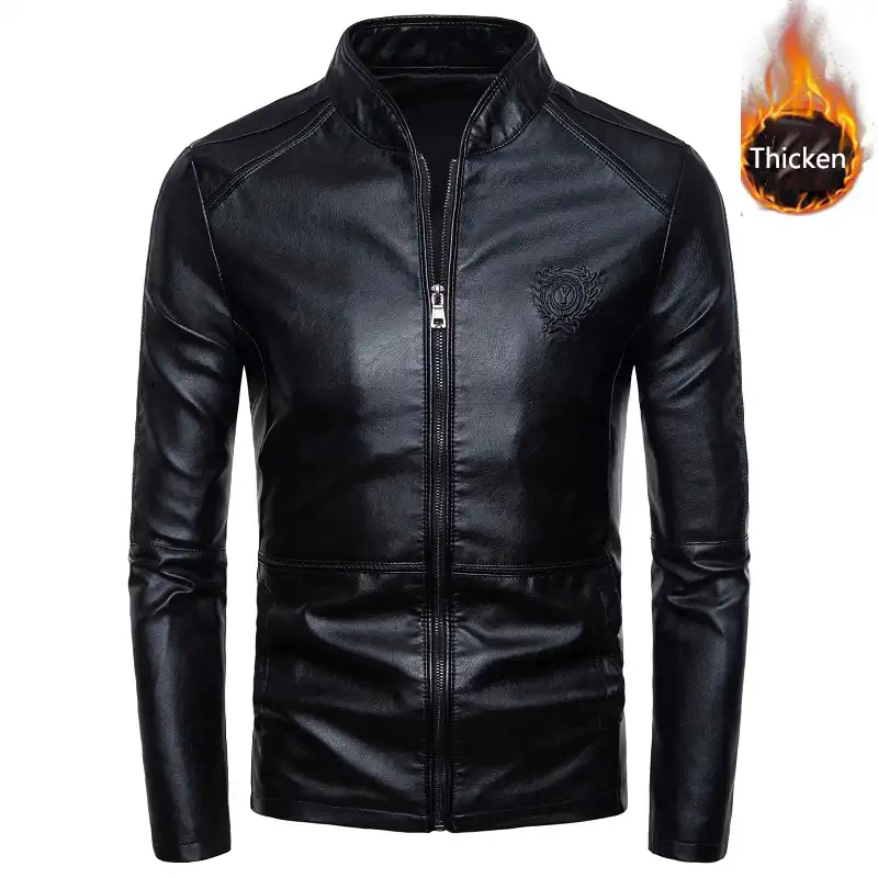 jaqueta de couro biker masculina