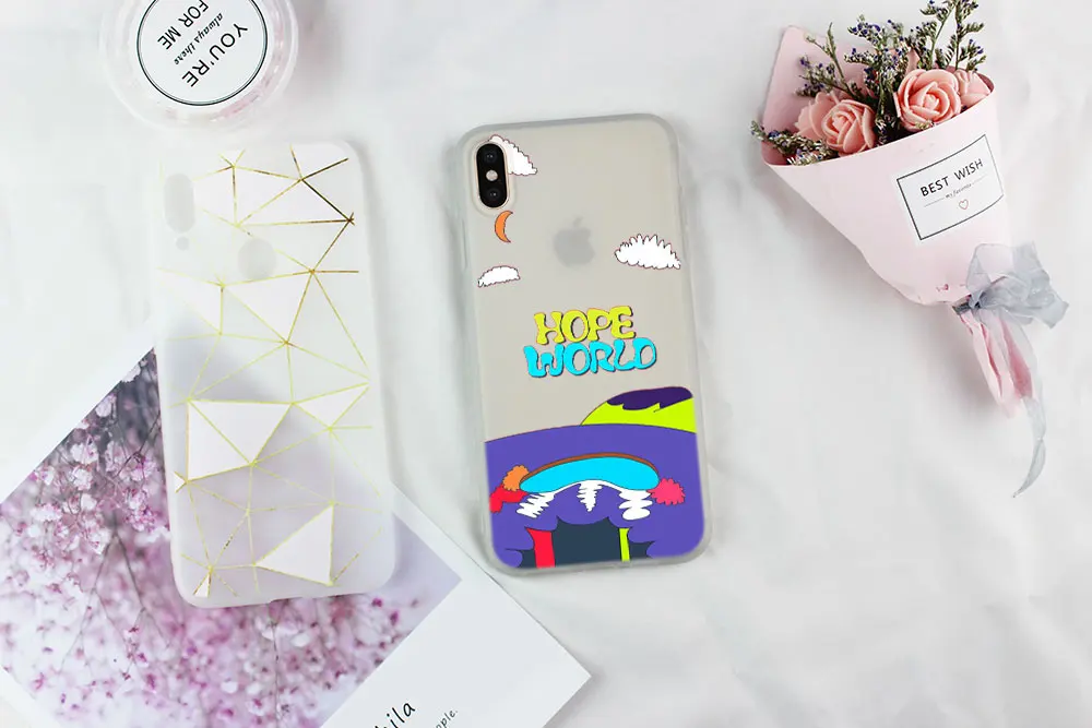 Soft Cover Phone Case FOR iPhone 11 Pro Max X XS Max XR For iPhone 5 5S SE 6S 6 4 4S 7 8 Plus Bangtan Boys Hope World Cases