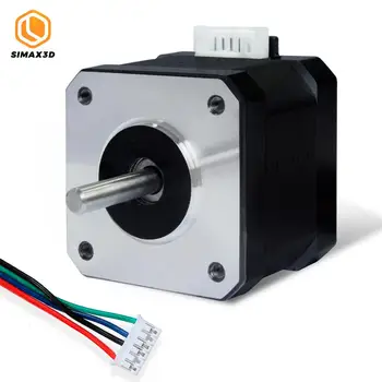 

SIMAX3D Nema 17 Stepper Motor 1.5A 2 Phase 4 Wires 1.8 Degree with 39.3 inch Cable for Printer CR-10 10S Ender 3 Kit 42x38mm