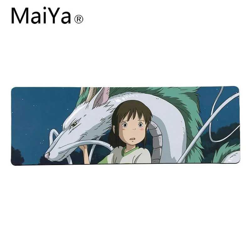Maiya унесенная спиралью Ghibli Аниме Миядзаки натуральный резиновый игровой коврик для мыши Настольный коврик большой коврик для мыши клавиатуры коврик - Цвет: Lock Edge 30x80cm
