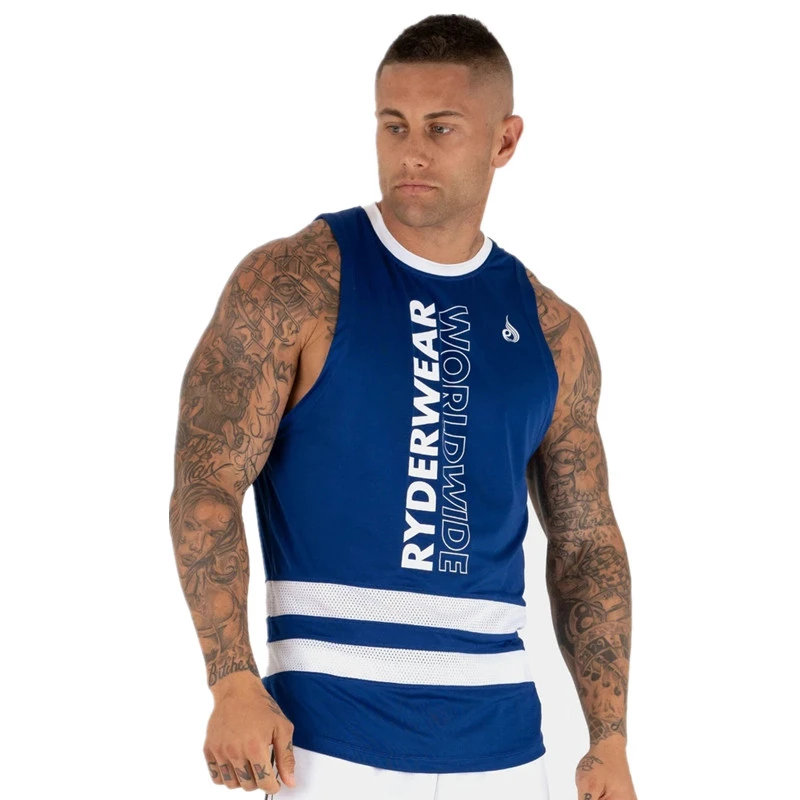 

Men Bodybuilding Tank Top Fashion stitching sleeveless Shirt Boy Gyms Fitness Workout Singlet Sling Vest Summer Brand clothing