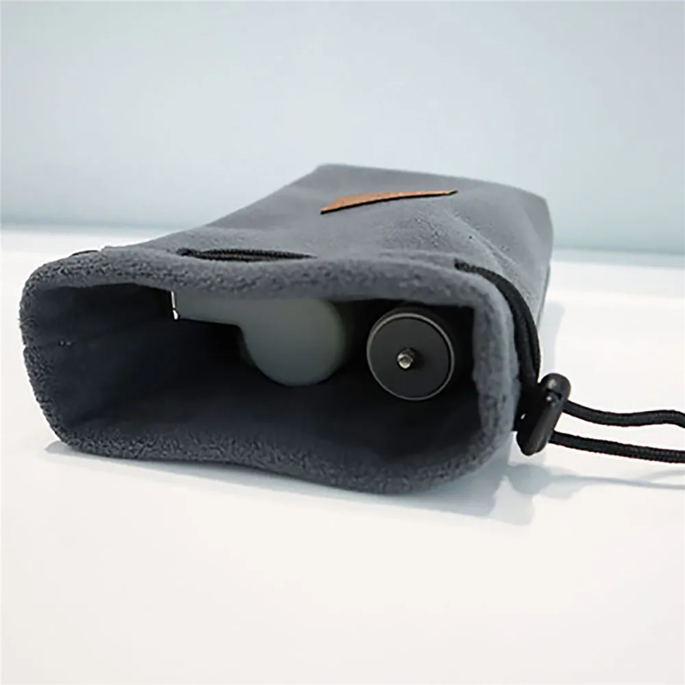 

Portable Gray Flannel Bag Sack For DJI OM 5/OM 4/OSMO Mobile 3 Phone Gimbal Universal Waterproof Drawstring Pocket 21*12cm