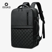 OZUKO, многофункциональный мужской рюкзак, usb зарядка, водонепроницаемый, Расширяемый Рюкзак, мужской, 15,6 дюймов, для ноутбука, рюкзаки для путешествий, mochila