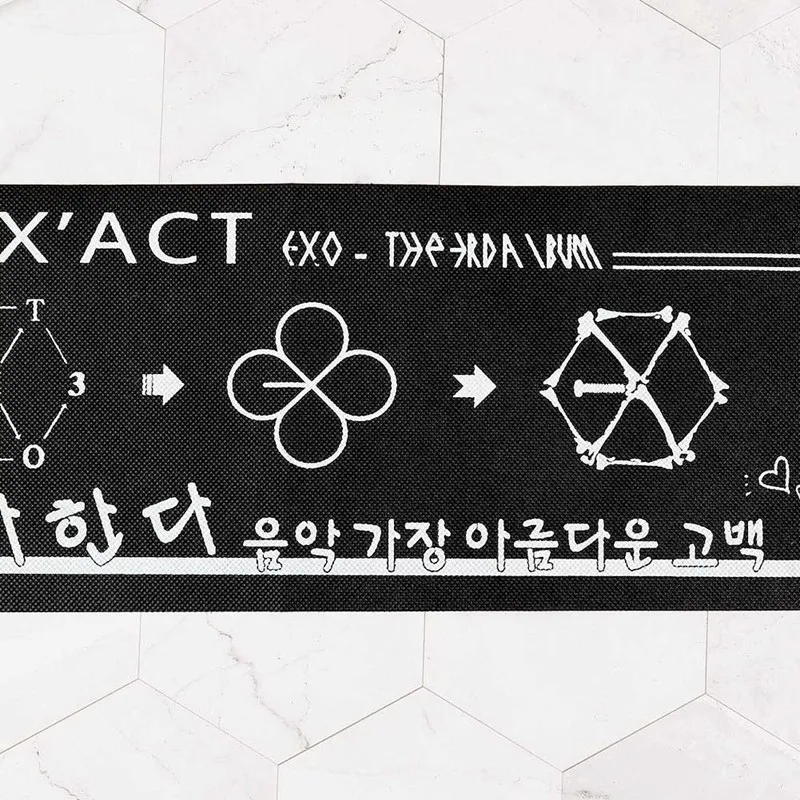 1 шт. Kpop EXO baekhyun CHANYEOL SEHUN концертная поддержка ручная баннерная ткань постер для фанатов коллекция подарок