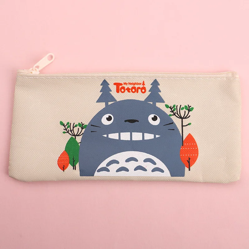 Тканевый чехол-карандаш kawaii Totoro, креативная тканевая сумка-карандаш на молнии для студентов, подарки для детей, офисные школьные принадлежности, милые канцелярские принадлежности