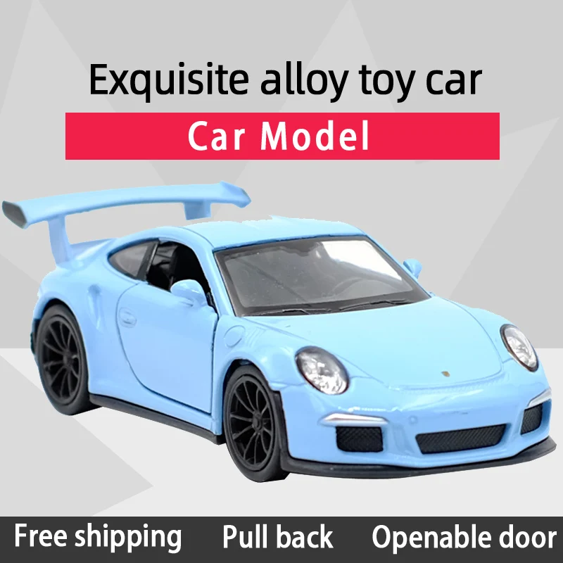 WELLY 1:36 911 GT3 RS Super sports car Alloy Diecast Car Model Toy With Pull Back For Children Gifts Toy Collection