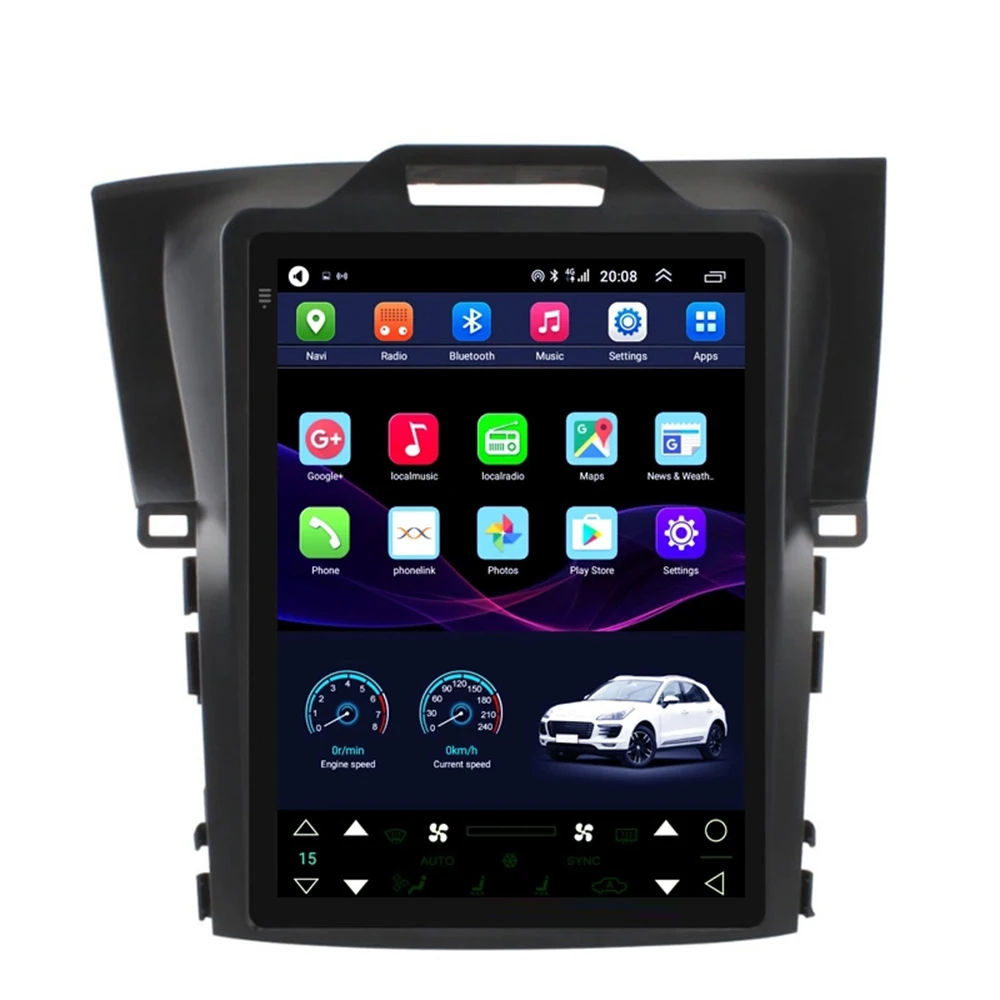 9," Tesla стиль экран android 8,1 gps автомобильное радио для Honda CRV 2012 навигация музыка головное устройство bluetooth 4g lte беспроводная сеть