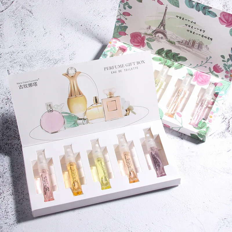 

1 Set 5 Pieces 5ml Ladies Perfume Deodorant Perfume Atomizer Perfume Spray Lasting Elegant Refreshing Flower Perfume