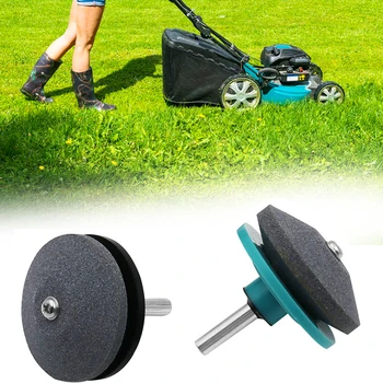 

Lawn Mower Sharpener 50x60MM Faster Lawn Blades Sickles Mower Sharpener Universal Grinding Drill Sharpener Balancer Garden Tools