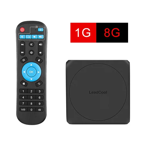 Android ТВ приставка Leadcool W Amlogic S905W Четырехъядерный 4K H.265 Смарт ТВ приставка чип 2,4 ГГц WiFi Leadcool ТВ приёмник Android - Цвет: Only 1G8G TV box