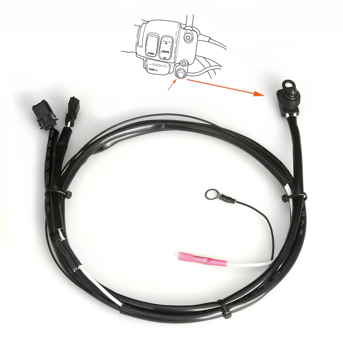 LED Fog Lamp Wiring Harness kits for harley touring street road glide king softail 1984-2021 |