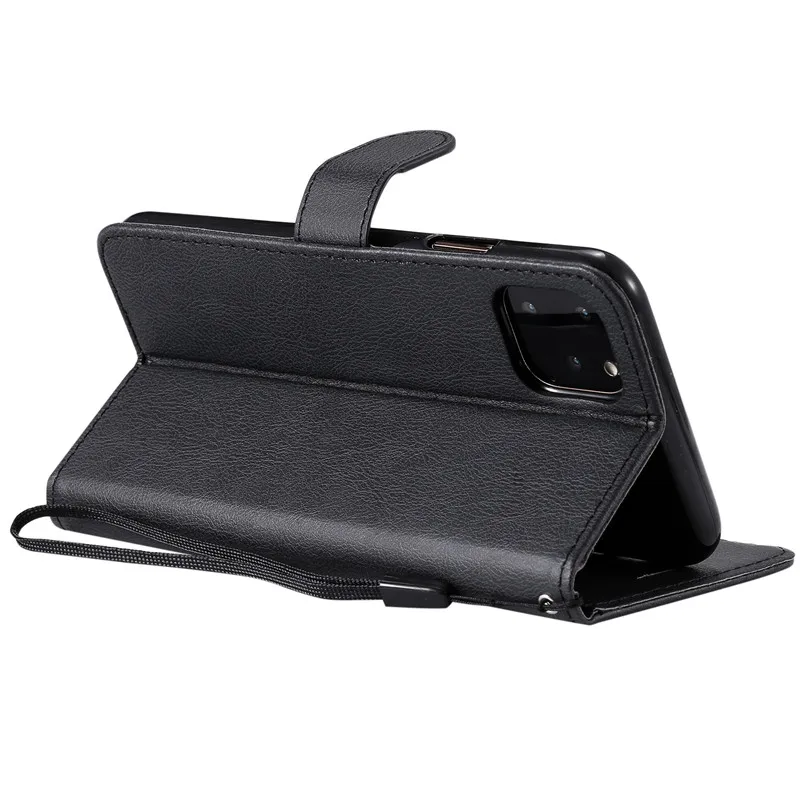 Чехол-портмоне с откидной крышкой чехол для iPhone 11 Pro Max Xs Xr X 5 5S SE 6/6 S/7/8 Plus чехол в стиле ретро мягкий силиконовый кожаный чехол-книжка с ремешком
