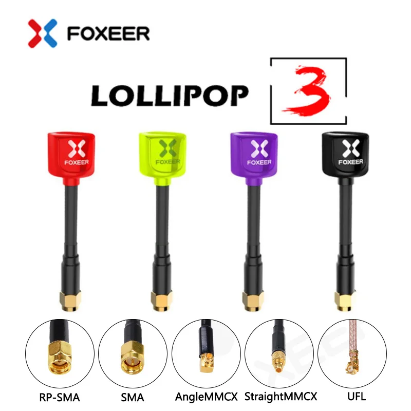 Original 1PCS Foxeer Lollipop 3 Antenna 5.8G 2.5Dbi TX RX RHCP FPV SMA RPSMA UFL Straight/Angle MMCX FPV Antenna For RC Drone $0.99$12.95 -92%1 soldNew shoppers save $11.96Free shippingSee previewSimilar items