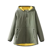 Женская куртка плюшевое пальто Женская ветровка зимняя теплая верхняя одежда с капюшоном карманы винтажное пальто оверсайз плюс размер S20