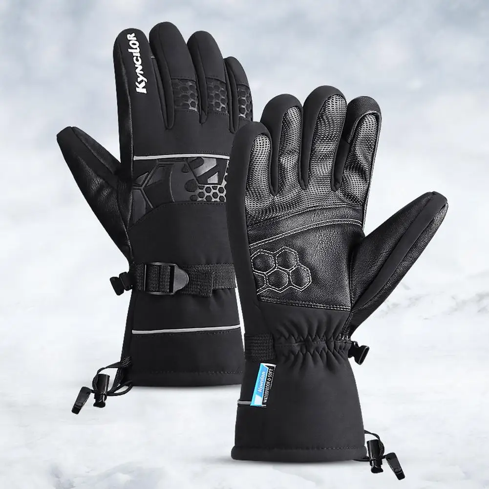 

Waterproof Ski Gloves Winter Snow Outdoor Sport Women Men Warm Snowmobile Motorcycle Touch Screen Snowboard Velvet Gloves
