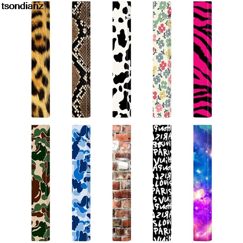 Calcomanías de personalidad para JUUL, Protector de piel 2.5D, pegatinas estéreo para vapeo, funda, pegatinas con patrón de cigarrillo electrónico