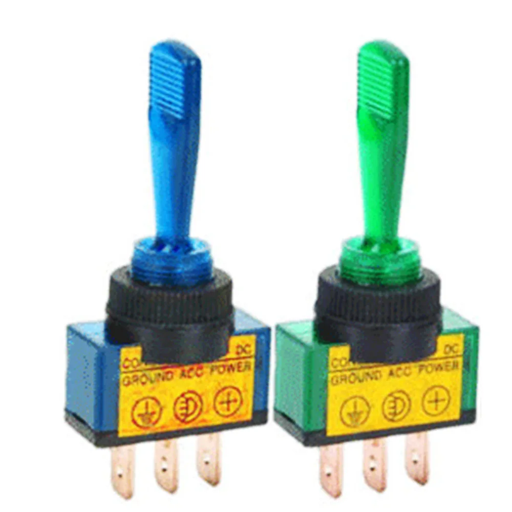 4Pcs/set 12V 20A Car Auto LED Toggle Rocker Switch 3 Pin SPST On/Off Switch For Car Boat Marine
