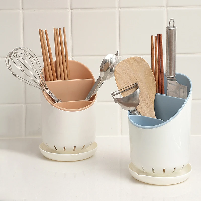 Органайзер для столовых приборов кухонный держатель для хранения аксессуаров пластиковый дренажный стеллаж для сушки посуды палочки для еды ложка контейнер для вилок