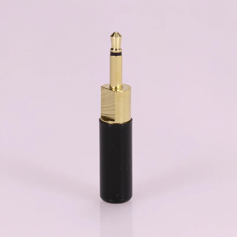 10pcs lot Copper Mini Jack 2 5mm 2 Poles Mono Male Plug Soldering Wire Connector Gold Plated Headphone Earphone Plug Connector