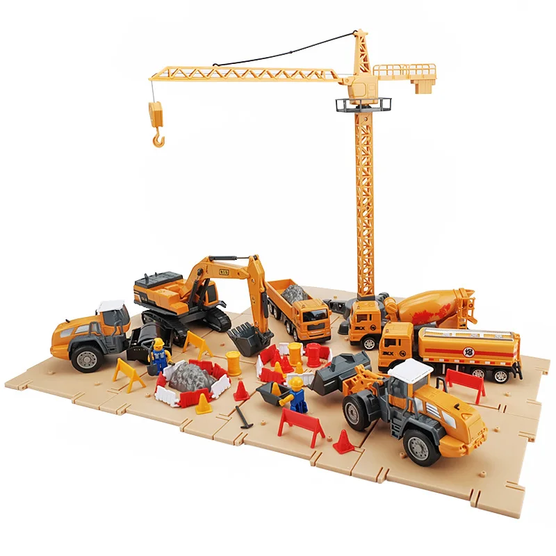 

Crane Excavator Toy Car Boy Set Large Size Engineering Vehicle Road Roller Car CHILDREN'S Toy Car Forklift