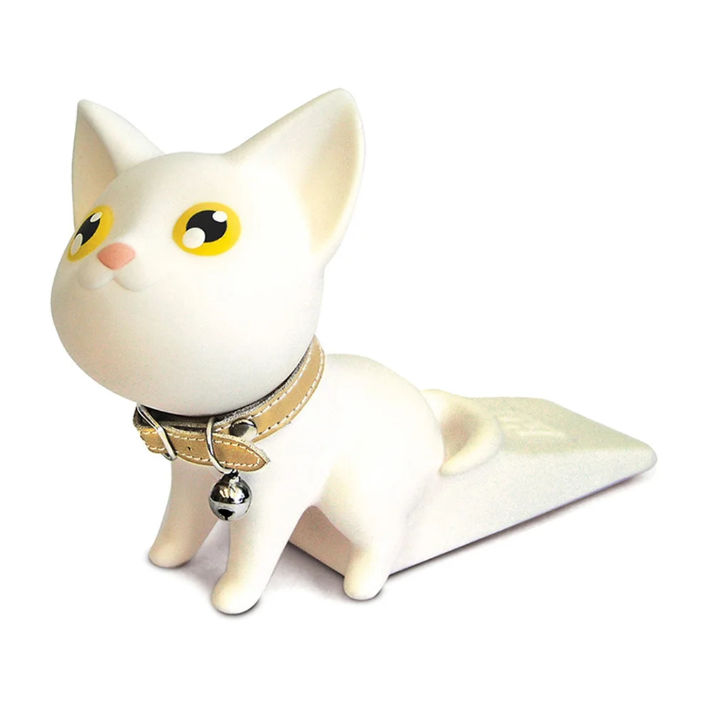 White cat Милая Собака Кошка дверной стоппер дверной Клин мультфильм Щенок двери стоп сильный захват нескользящий B88 - Цвет: White cat