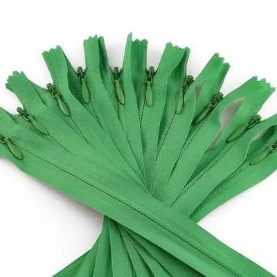 10 шт./пакет 65 см 70 см/80 см/100 см 150 см 200CMLong невидимых застежек-молний DIY нейлон катушки молнии для шитья одежды аксессуар - Цвет: Green