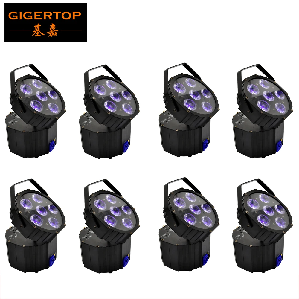 8 TP-G3036-6IN1 необычный умный беспроводной Аккумулятор мощность 6X18 Вт RGBAW УФ 6в1 светодиодный плоский параболический алюминиевый рефлектор uplight для продажи Мини Размер - Цвет: 8