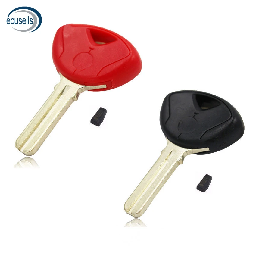 Red Black Color Motorcycle Motorbike Transponder Key Shell with Blank Chip ID46 PCF7936 for-BMW F650 F800 S1000RR R1200 K1200 car injector