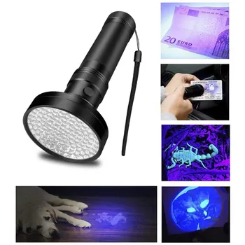 

100 LED UV Light Flashlight Purple Flashlight Torch Light Lamp safety UV detection Pet Stains Hunting Marker Checker Flashlight