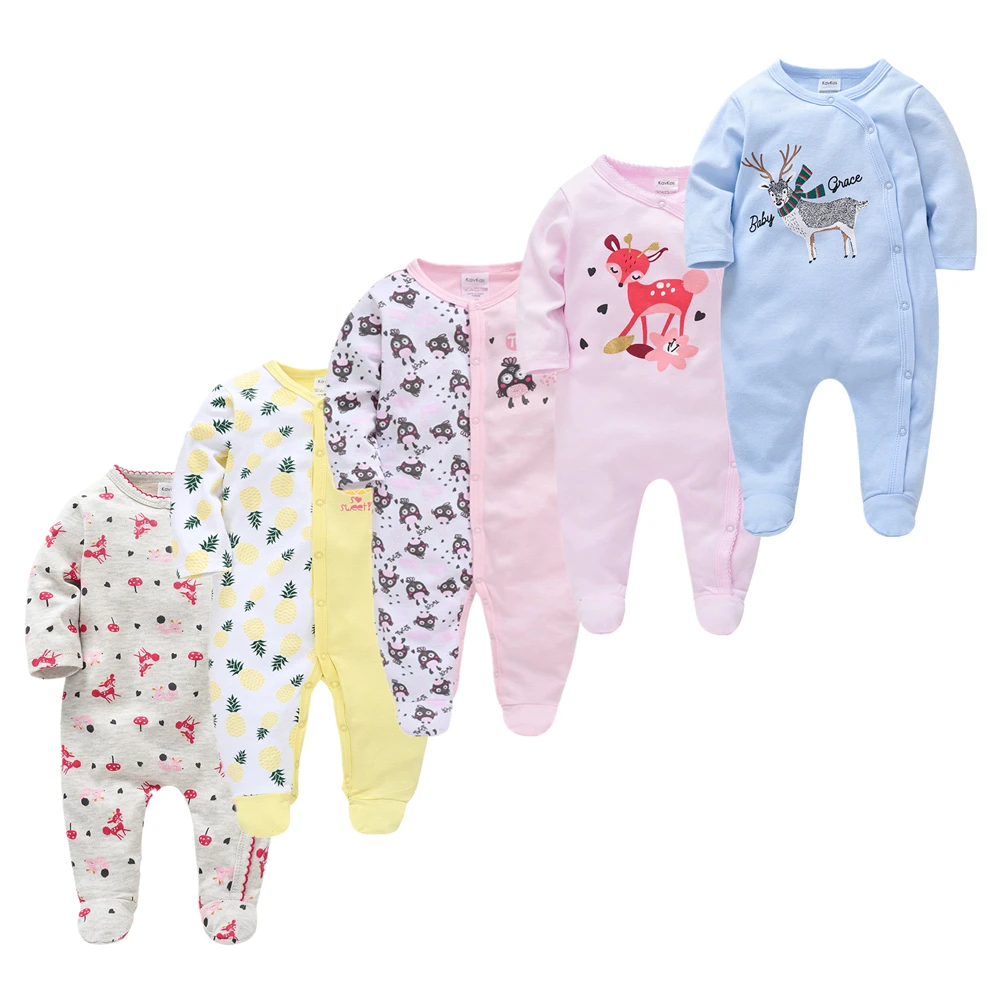 5 шт. Детская Пижама для Мальчика bebe fille хлопок дышащий мягкий ropa новорожденных