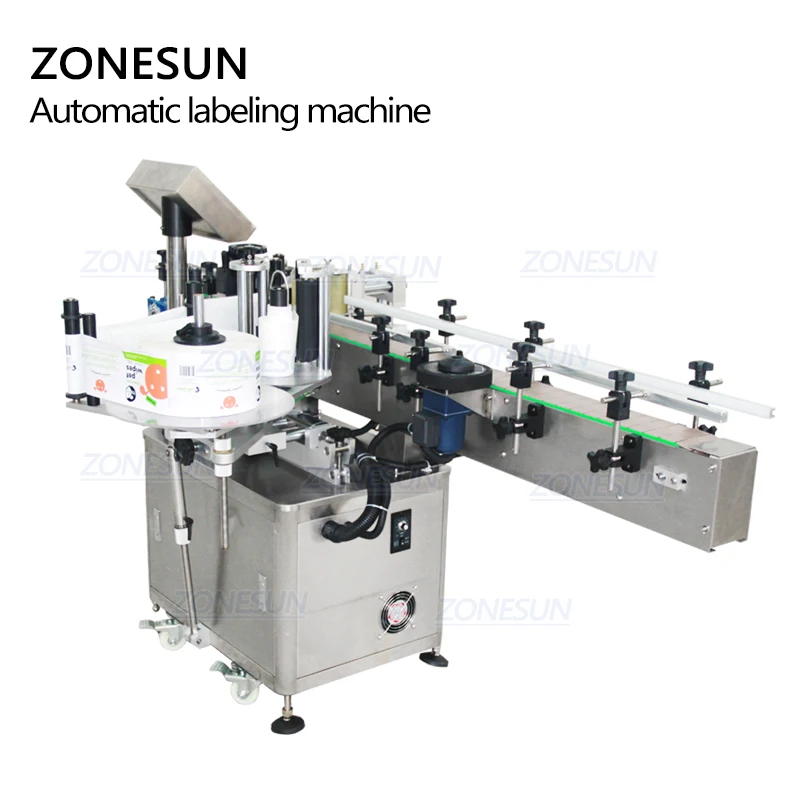 ZONESUN автоматическая машина для нанесения этикеток на круглые бутылки вина|machine