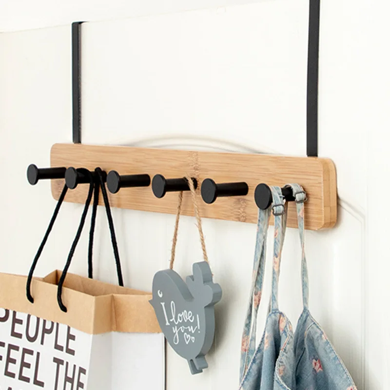 

Scandi Door hook Zinc alloy hook stainless steel hanger nail-free clothes hanger hole wall coat hook white/black color
