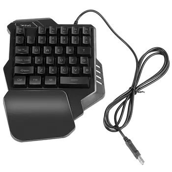 

G30 1.6m Wired Gaming Keypad with LED Backlight 35 Keys One-handed Membrane Keyboard for LOL/PUBG/CF