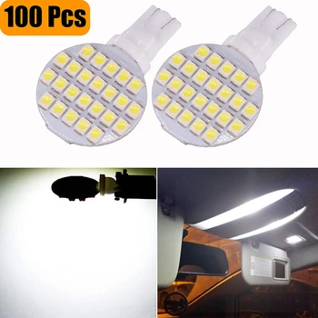 

100Pcs AUXLED T10 168 194 W5W 24 SMD 1210 LED 3528 Panel Car Auto Sidelight Wedge Light Dome Lamp Bulb DC12V