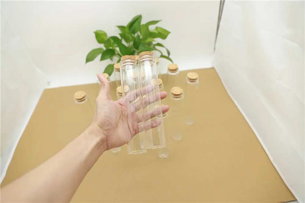 12pcslot DIY Mini Storage Bottles & Jars 37180mm 150ml Test Tube Tiny Glass Bottle With Cork spice jar container (4)
