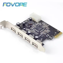 PCI express USB адаптер PCIe на 4 порта USB 2,0 карта расширения адаптер USB2.0 PCIe PCI e слот конвертер Moschip