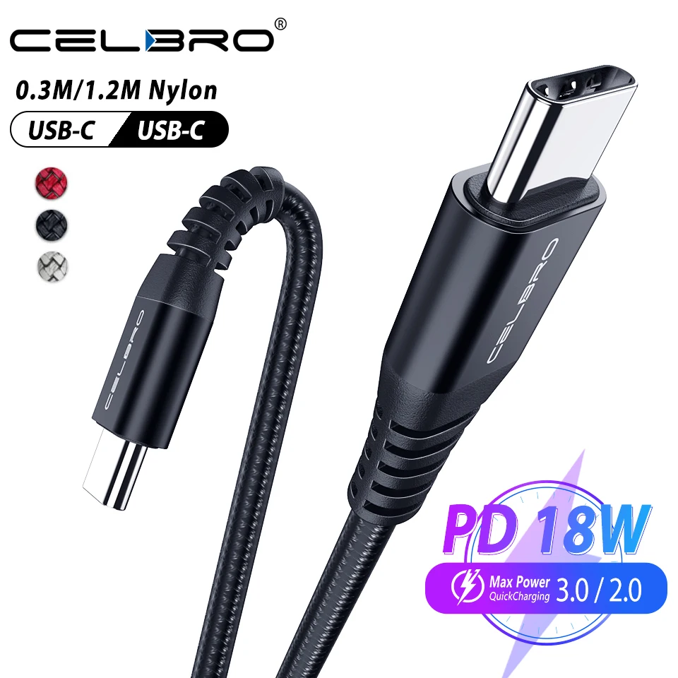 Кабель USB Type-C 0 3 м 1 2 кабель C 18 Вт PD для быстрой зарядки iPhone 11 pro Max Samsung Note 10 Plus Tipo |