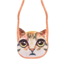Милая Детская маленькая сумка-мессенджер с кошкой для девочек, сумки через плечо, сумка-мессенджер для монет