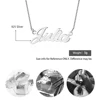 925 argent Sterling personnalisé plaque signalétique lettre collier personnalisé nom pendentif russe nom cadeaux de noël pour petite amie ► Photo 2/6